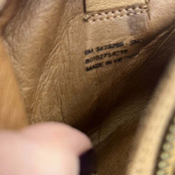 Frye Sz 8 Amado Wedge Zip Bootie Antiqued Tan Leather - Picture 11 of 12